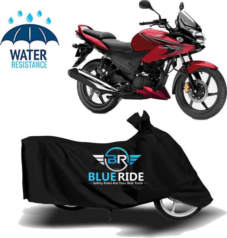 BLUERIDE Two Wheeler Cover for Honda  (CBF, Black)