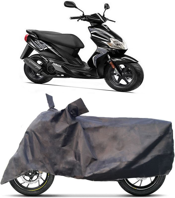 Decorzy Two Wheeler Cover for Yamaha  (Jog R, Black)