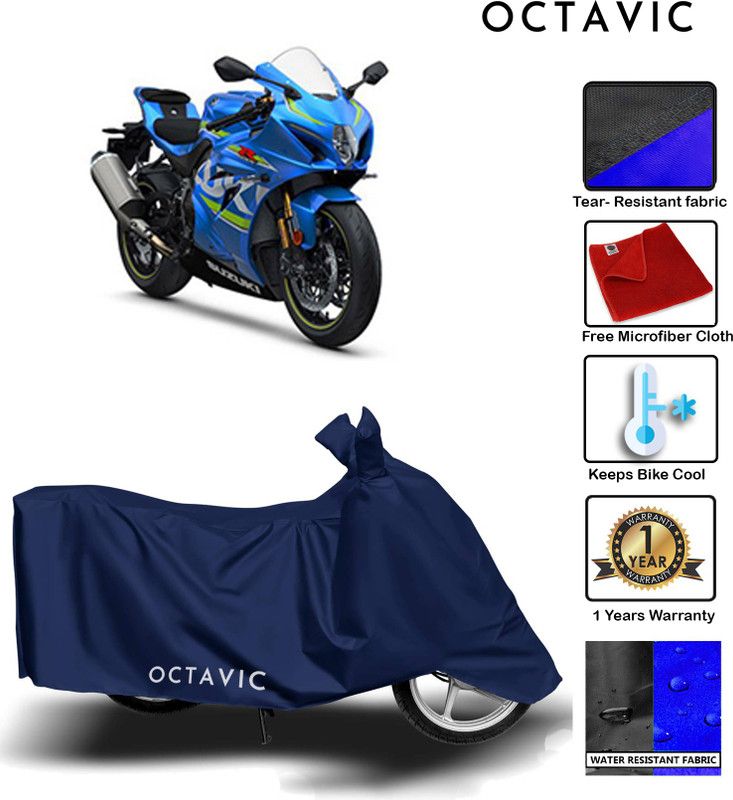 octavic Waterproof Two Wheeler Cover for Suzuki  (GSX, Blue)