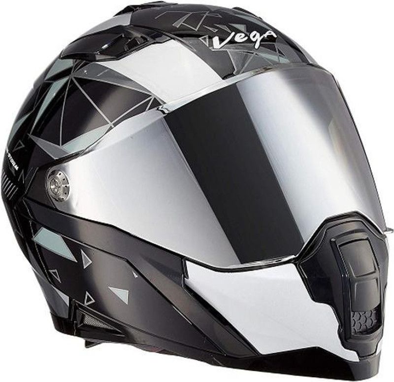 VEGA STORM DRIFT S Motorbike Helmet  (silver,black)