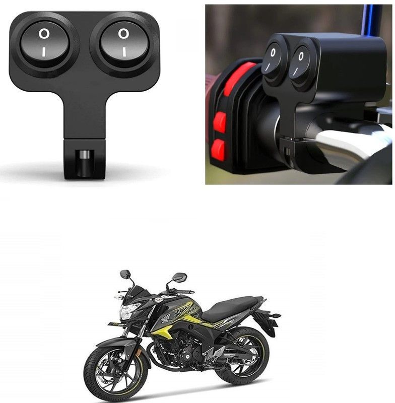 Atoray CNC ON/OFF Motorcycle Handlebar 2 Control Switch Handle Bar Grip For Honda NA  (Pack of 1)