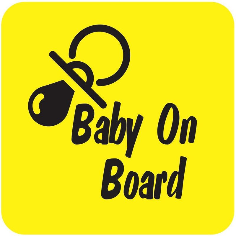 signEver Signs for Car & Bike  (Yellow, Black)