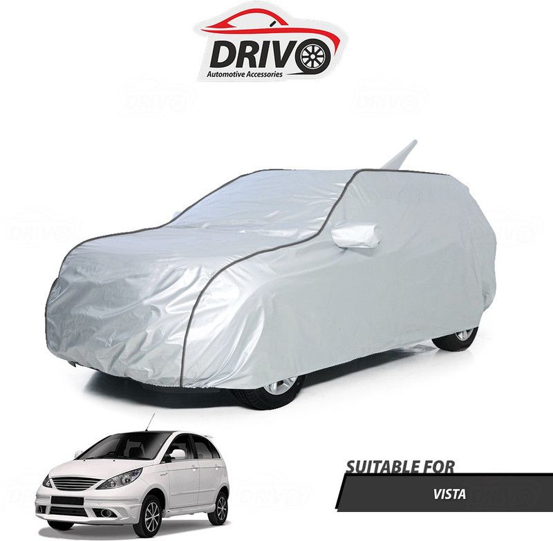 Drivo Car Cover For Tata Vista (With Mirror Pockets)  (Silver)