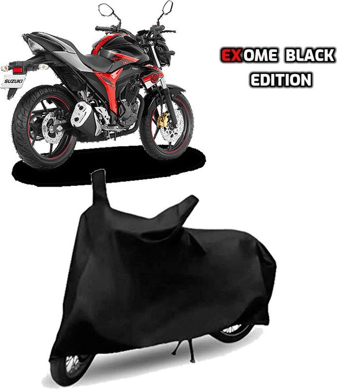 EXOME Two Wheeler Cover for Suzuki  (Gixxer, Black)