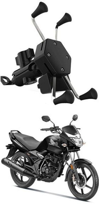 MATIES Premium Bike Mobile X-Grip Holder With Charger For unicorn Bike Mobile Holder  (Black)