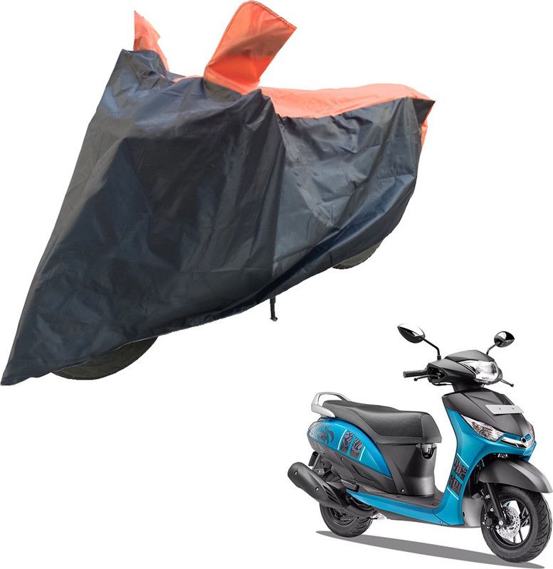 RiderShine Two Wheeler Cover for Yamaha  (Alpha, Black, Orange)