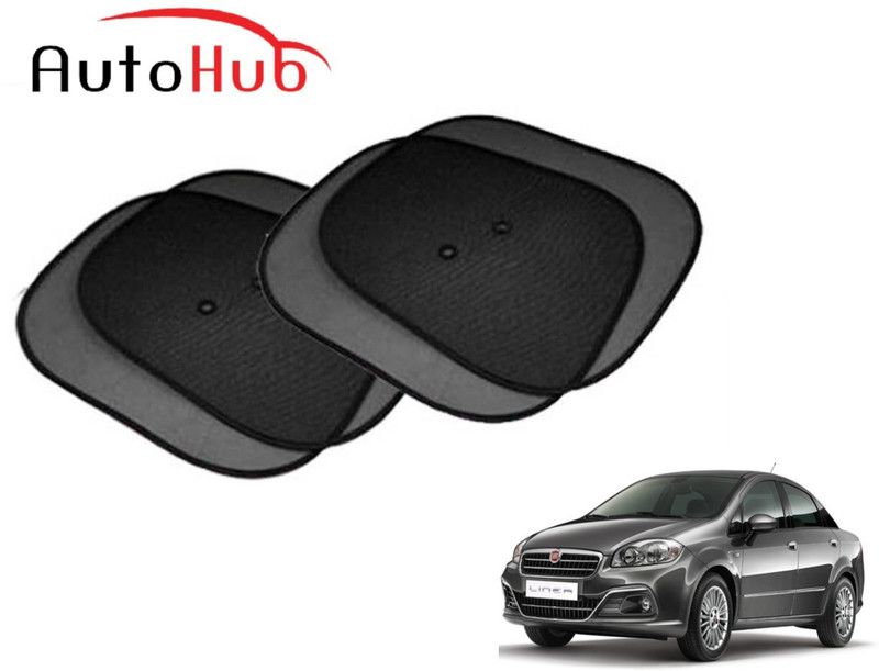 Auto Hub Side Window Sun Shade For Fiat Linea  (Black)