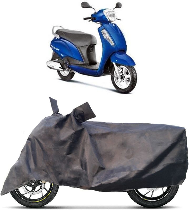 Decorzy Two Wheeler Cover for Suzuki  (Access, Black)