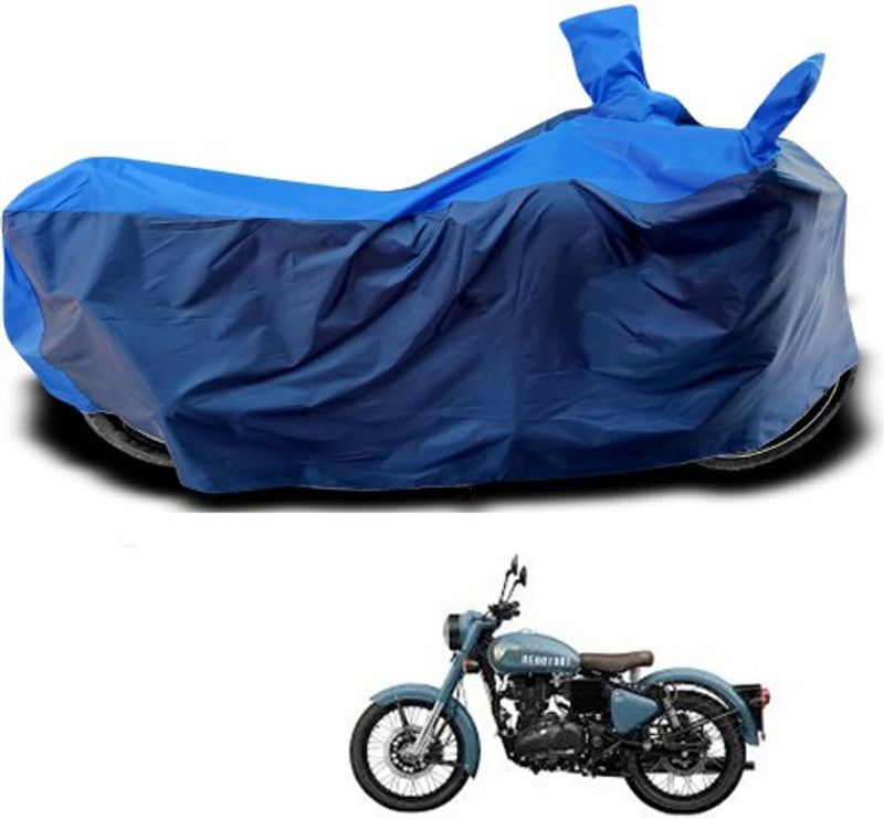 APNEK Waterproof Two Wheeler Cover for Royal Enfield  (Bullet 500, Blue)