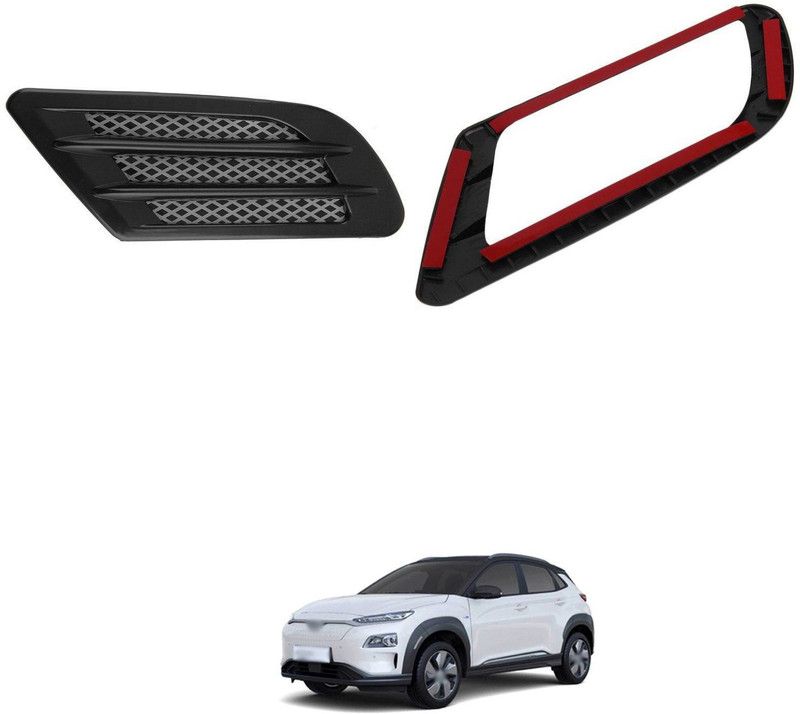 PECUNIA Car Hood Vent Exterior Side Scoop Hood Cover,Exterior Hood Air Vent Trim 345 Matte, Glossy Hyundai Universal For Car Side Garnish