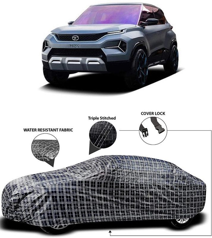 Dvis Car Cover For Tata h2x (With Mirror Pockets)  (White, Black)