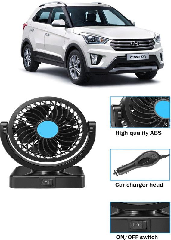 Amulite Cooling Car Fan 360 Degree Rotatable For vehicle-G-CF 084 Car Interior Fan  (12 V)