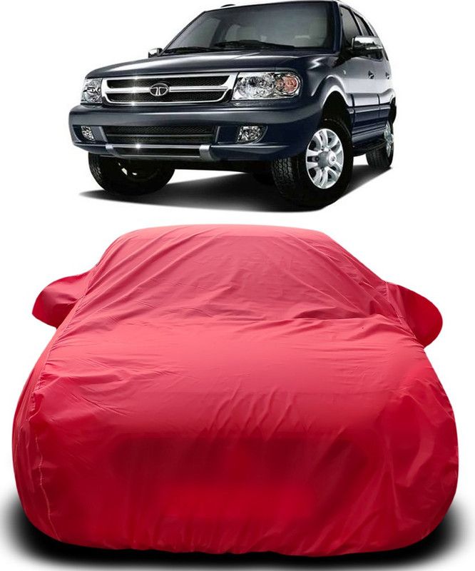 MoTRoX Car Cover For Tata Safari Dicor (With Mirror Pockets)  (Red)
