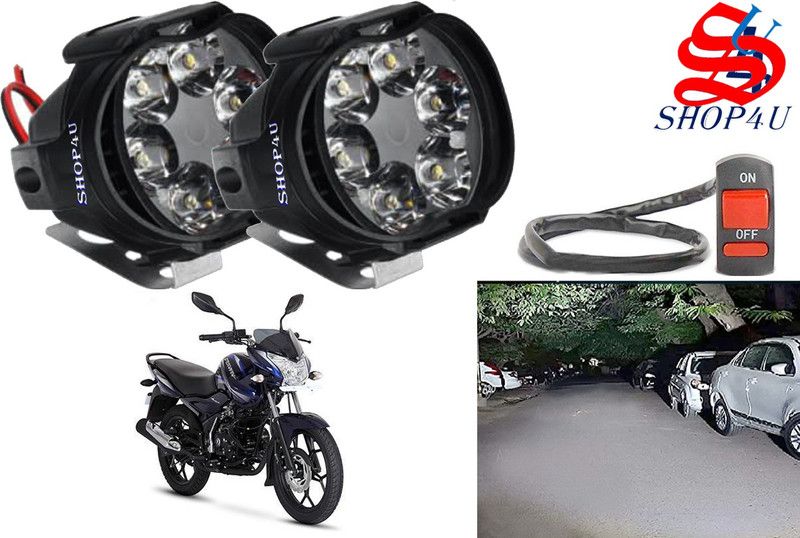 SHOP4U Waterproof Original 6 Shilon Fog Light with on/off Switch for 150S Headlight, Fog Lamp Motorbike LED for Bajaj (12 V, 10 W)  (Discover 150 S, Pack of 3)