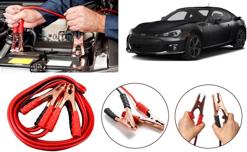FINCOSTA JKS604-CarHeavy Duty Jumper ooster Cales AntiTangle Copper Core For-suaru RZ 6 ft Battery Jumper Cable  (Pack of 2)