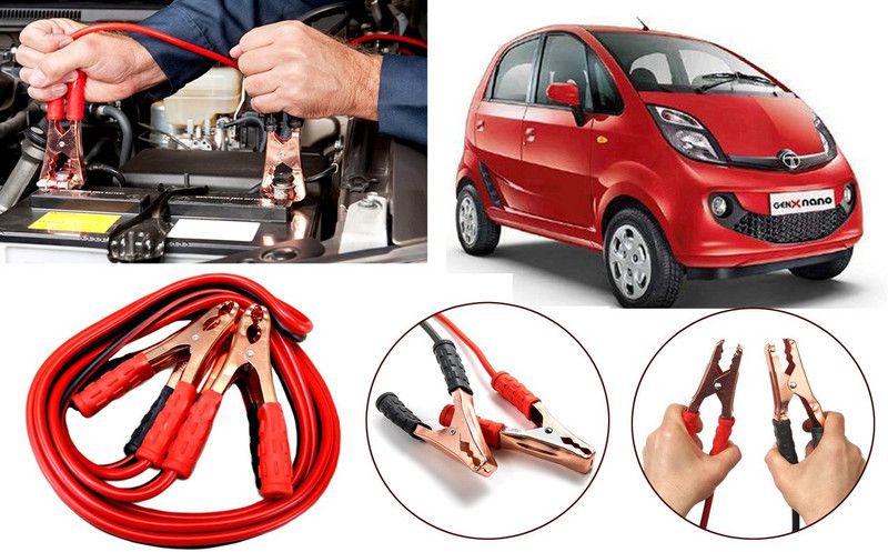 Auto Kite Heavy Duty Jumper Booster Cables Anti Tangle Copper Core RY72 7.5 Feet Wire approx 7.2 ft Battery Jumper Cable  (Pack of 1)