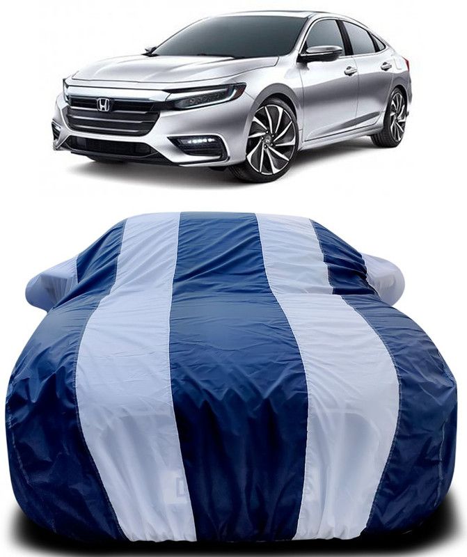 AutoBurn Car Cover For Honda City Facelift (With Mirror Pockets)  (Blue, White)
