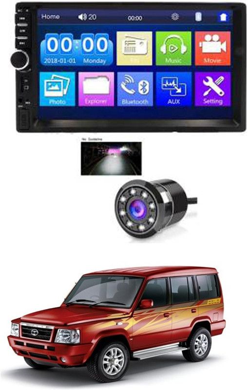 AYW 7 INCH Double Din Car Screen Stereo Media Player Audio Video Touch Screen Stereo Full HD with MP3/MP4/MP5/USB/FM Player/WiFi/Bluetooth & Mirror Link with Back Rear Camera For Sumo Car Stereo  (Double Din)