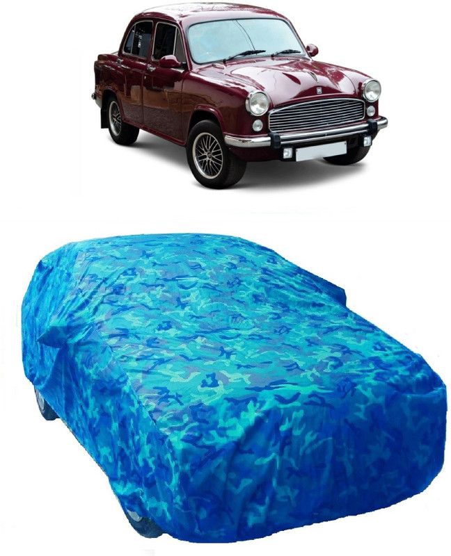 Gargi Traders Car Cover For HM Ambassador 2.0D (With Mirror Pockets)  (Blue)