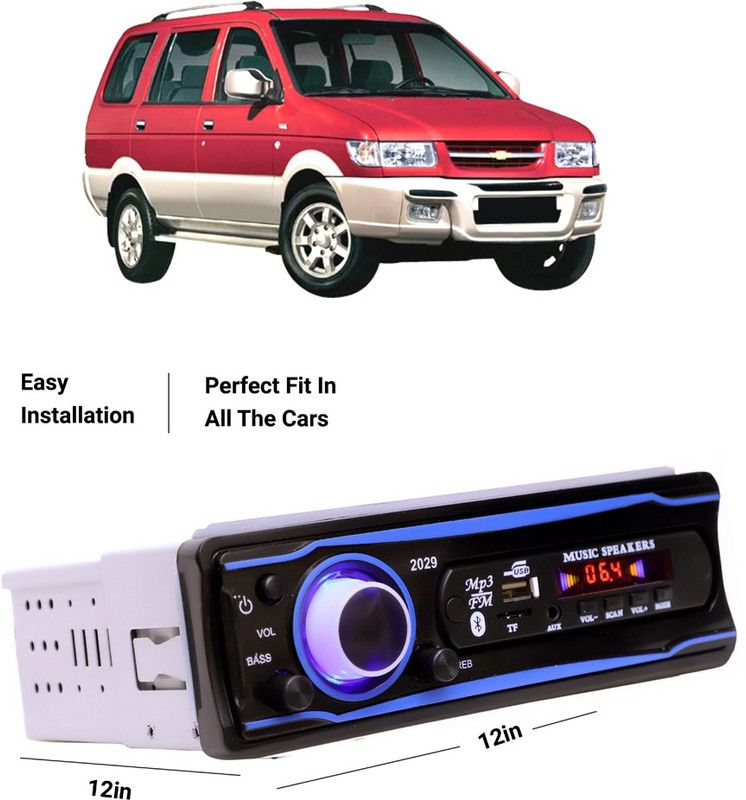 EverLand Blue Stereo-999 BLUETOOTH/USB/SD/AUX/FM/MP3 (BLUE & Black)-0-93 Car Stereo  (Single Din)