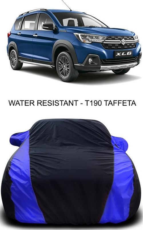 Ascension Car Cover For Maruti Suzuki XL6 (With Mirror Pockets)  (Black, Blue)