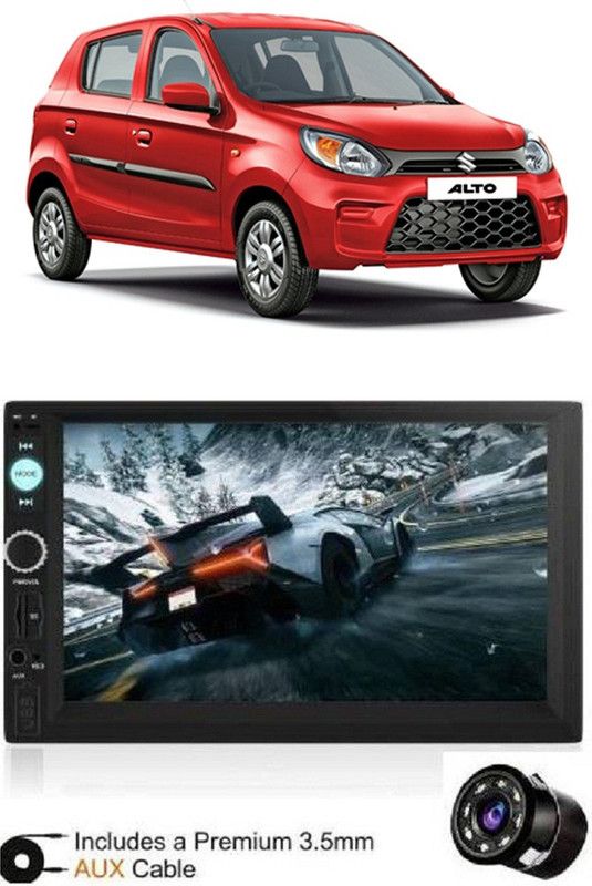 Dvis 7Inch HD DoubleDin TouchScreen with Rear View Camera Support With Camera D-403 Car Stereo  (Double Din)