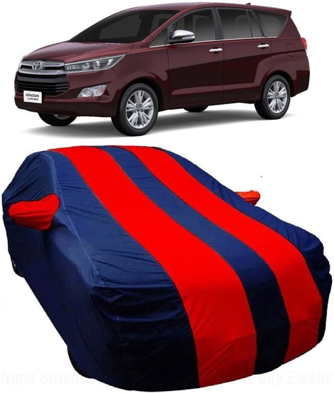 MoTRoX Car Cover For Toyota Innova (With Mirror Pockets)  (Blue, Red)