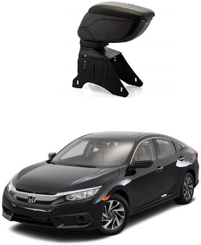 PRTEK Car Centre Console Hand Armrest Universal(Black) 0078 Car Armrest  (Honda, Civic)