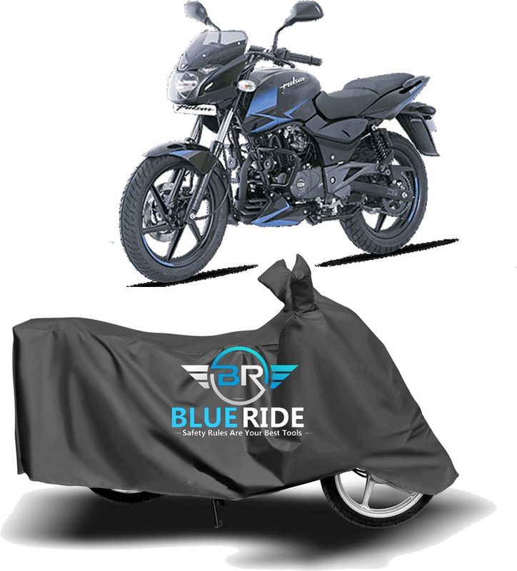 BLUERIDE Two Wheeler Cover for Bajaj  (Pulsar 150 DTS-i, Grey)
