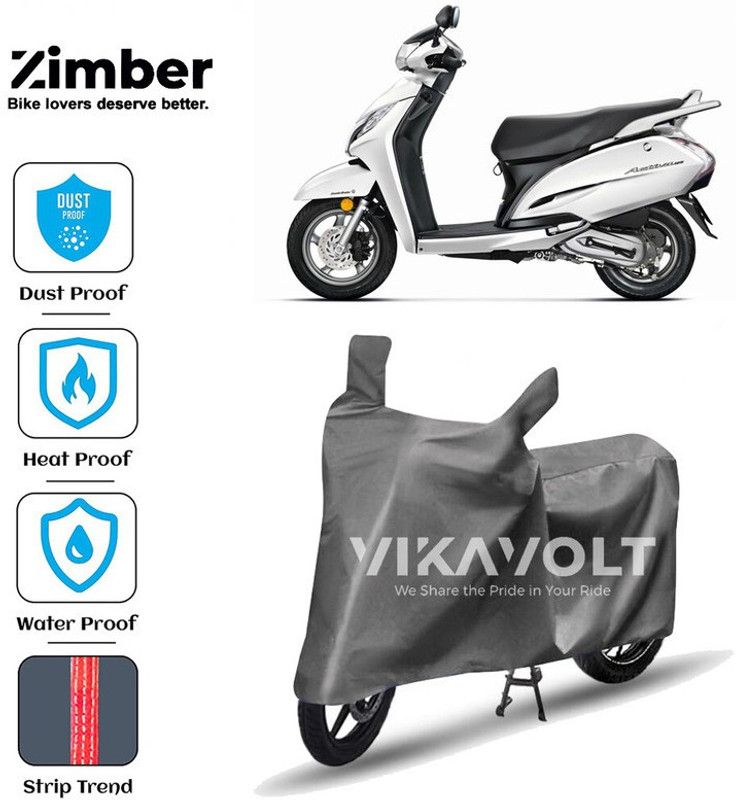 ZIMBER Two Wheeler Cover for Honda  (Activa 4G, Grey)