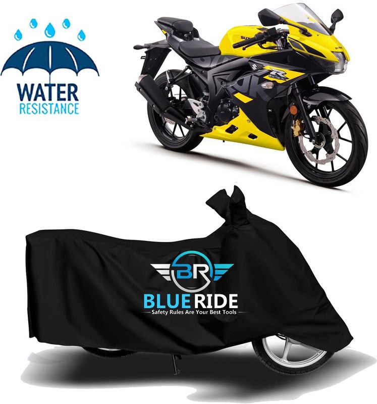 BLUERIDE Two Wheeler Cover for Suzuki  (GSX R150, Black)