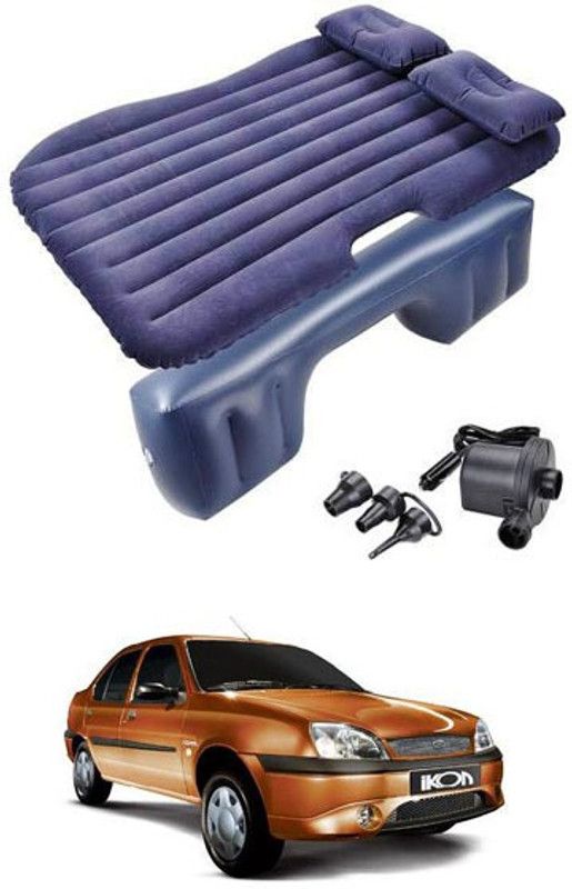RKPSP Blue Inflatable Car Bed/Two Pillows/Air Pump/Repair Kit For Ikon Car Inflatable Bed Car Inflatable Bed  (Ikon)