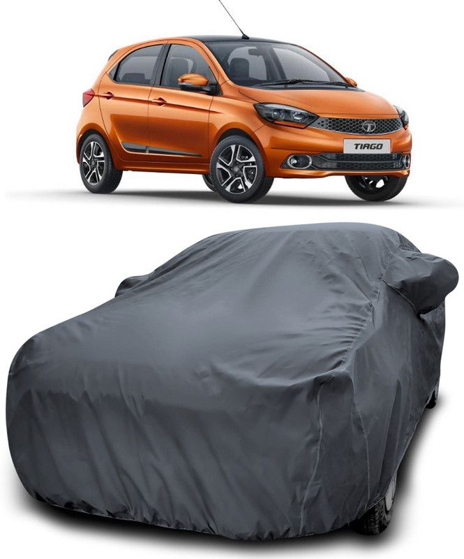 CoNNexXxionS Car Cover For Tata Tiago (With Mirror Pockets)  (Grey)