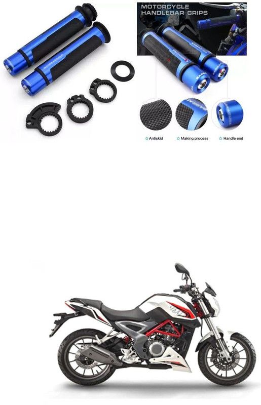 PECUNIA Metal Handle Grip Handlebar Ends with Aluminium Insert 359 Handle Bar Grip For Universal For Bike NA  (Pack of 2)
