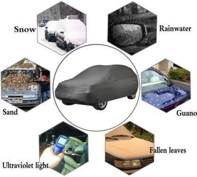 zeeko Car Cover For Hyundai Santro Xing XL ERLX EURO III (Without Mirror Pockets)  (Grey)