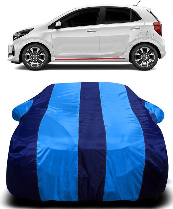 Genipap Car Cover For Kia Picanto (With Mirror Pockets)  (Blue)