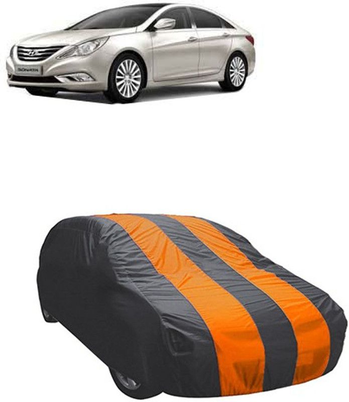 Kuchipudi Car Cover For Hyundai Sonata Embera (Without Mirror Pockets)  (Grey, Orange, For 2005, 2006, 2007, 2008, 2009, 2010, 2011, 2012, 2013, 2014, 2015, 2016, 2017, 2018, 2019, NA Models)