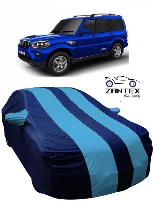 ZANTEX Car Cover For Mahindra Scorpio (With Mirror Pockets)  (Blue)