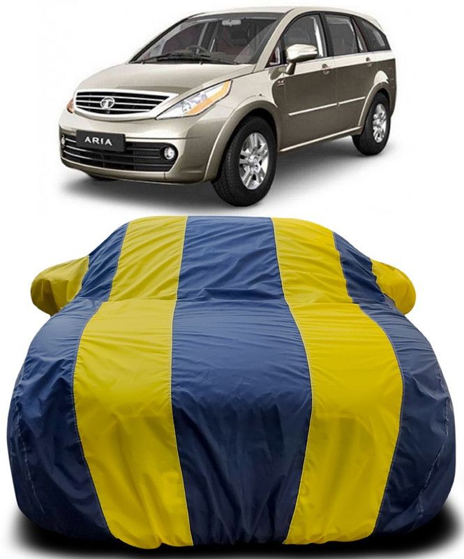 MoTRoX Car Cover For Tata Aria (With Mirror Pockets)  (Blue, Yellow)