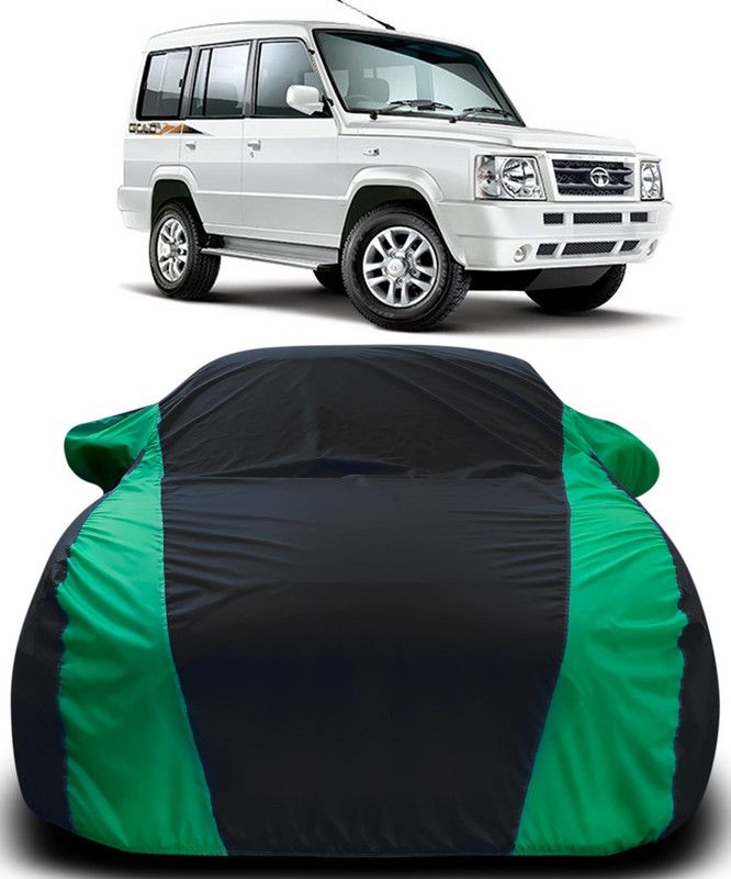THE REAL ARV Car Cover For Tata Sumo (With Mirror Pockets)  (Black, Green)