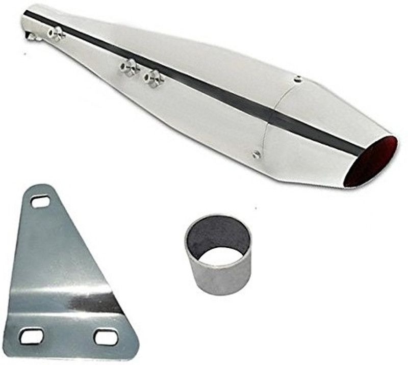 Supremechoice Dolphin Glasswool Exhaust silencer Royal Enfield 500 Full Exhaust System  (Mild Steel)