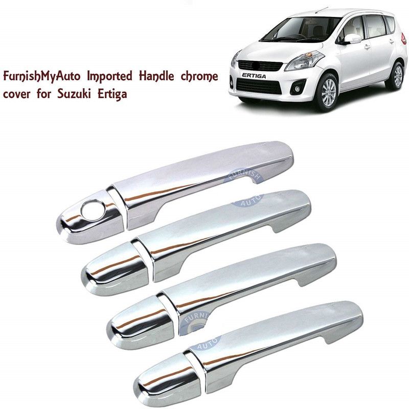 OnWheel Car Exterior Imported Chrome Door Handle Latch Cover Compatible Car Grab Handle Cover