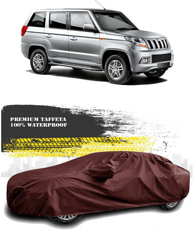 AutoTiger Car Cover For Mahindra TUV300 PLUS (With Mirror Pockets)  (Maroon)