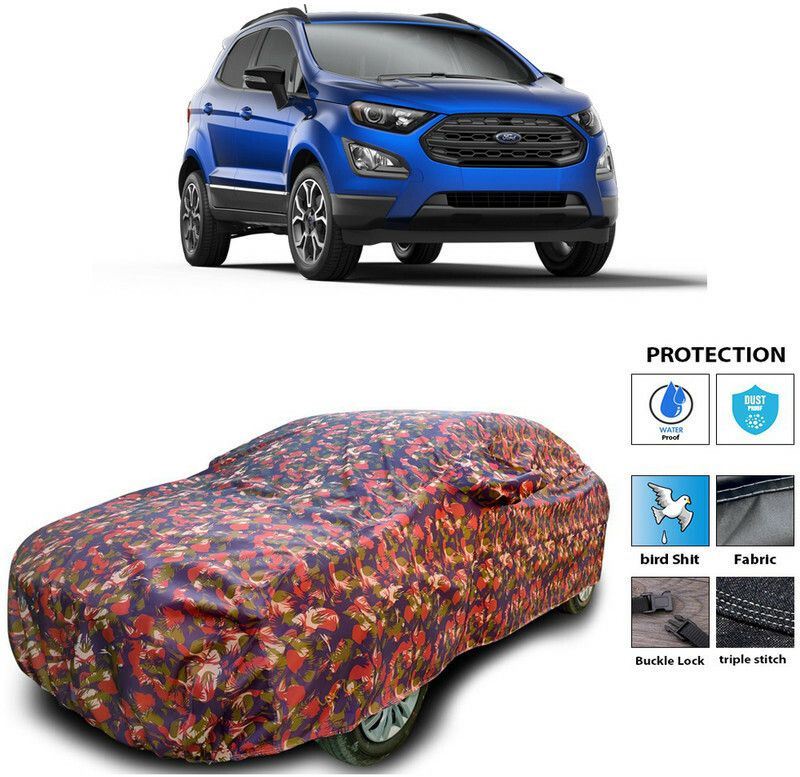 Genipap Car Cover For Ford Ecosport (With Mirror Pockets)  (Multicolor)