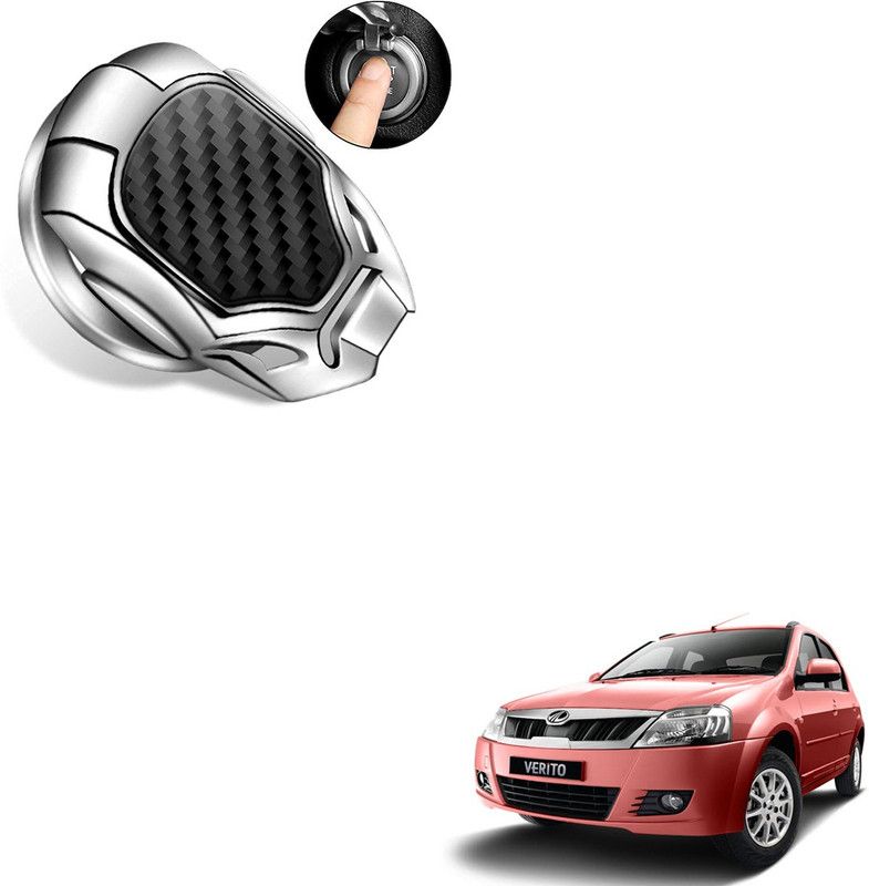 SEMAPHORE Carbon Fiber Design Car Start Stop Button Cover compatible with Verito Vibe Car Inverter