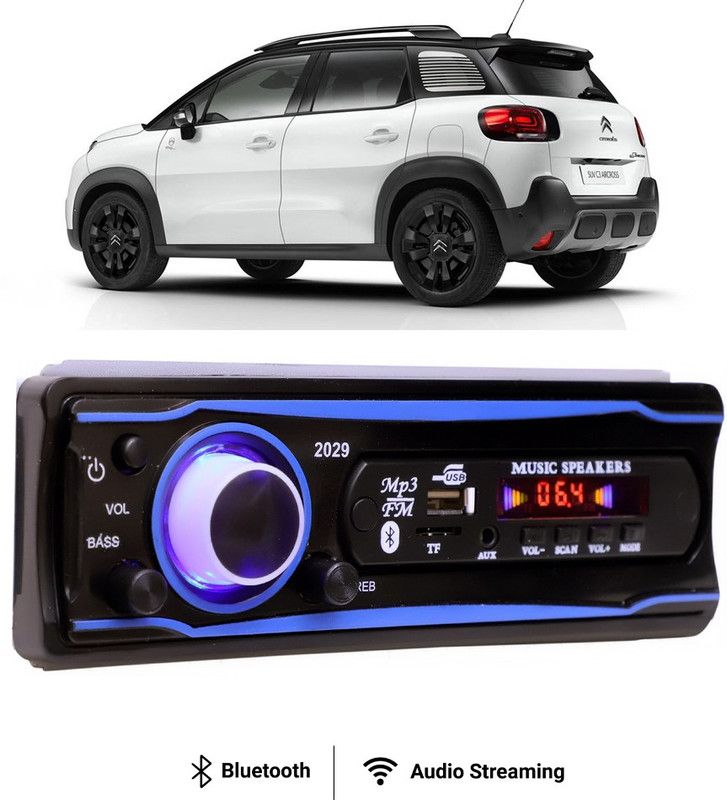 Purpleheart Blue Stereo-999 BLUETOOTH/USB/SD/AUX/FM/MP3 (BLUE & Black)P-096 Car Stereo  (Single Din)