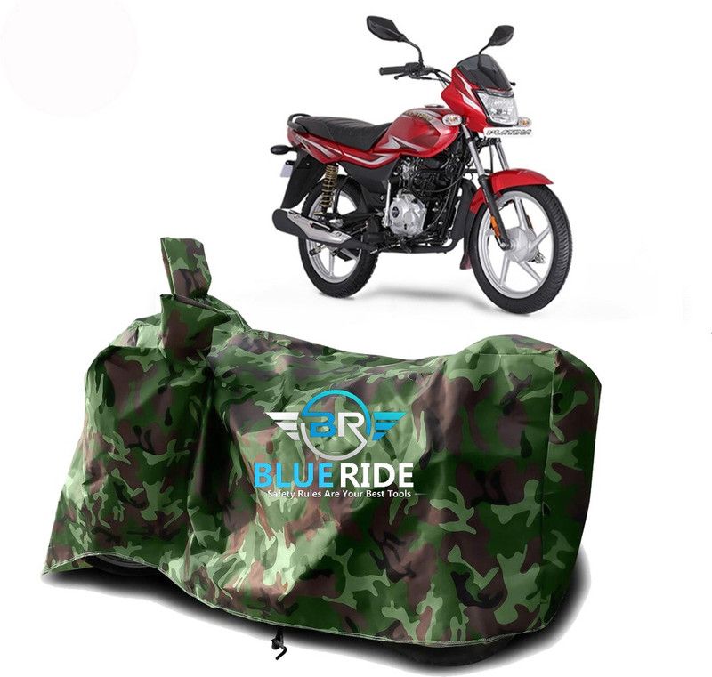 BLUERIDE Two Wheeler Cover for Bajaj  (Platina, Green)