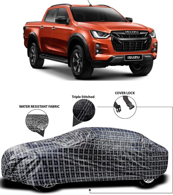 MoTRoX Car Cover For Isuzu DMAX (With Mirror Pockets)  (White, Black)