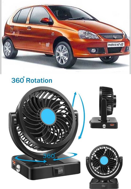 Enfield Works Car Fan With USB Charging 360 Degree Rotatable Fan-517 Car Interior Fan  (12 V)