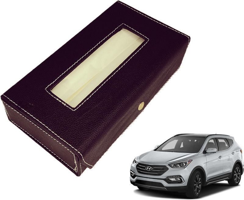 MOCKHE Basic-Black Tissue Box Leatherette-166 Vehicle Tissue Dispenser  (Black)